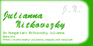 julianna nitkovszky business card